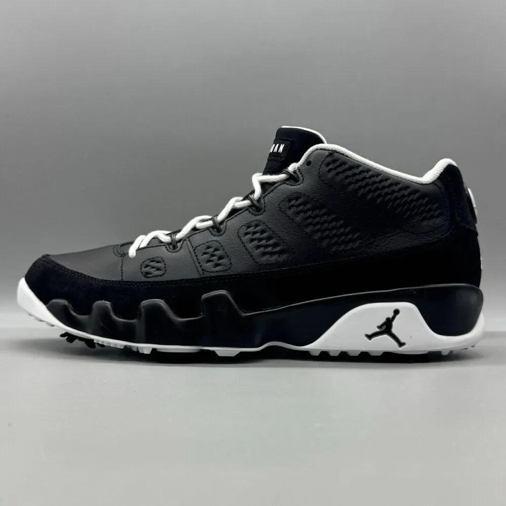 Nike Air Jordan 9 Golf G NRG Barons Low Shoes FN6930 001 Size 11.5 Black White